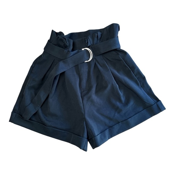Shoe Dazzle Pants - Shoe Dazzle Black High Waist Shorts with Belt
